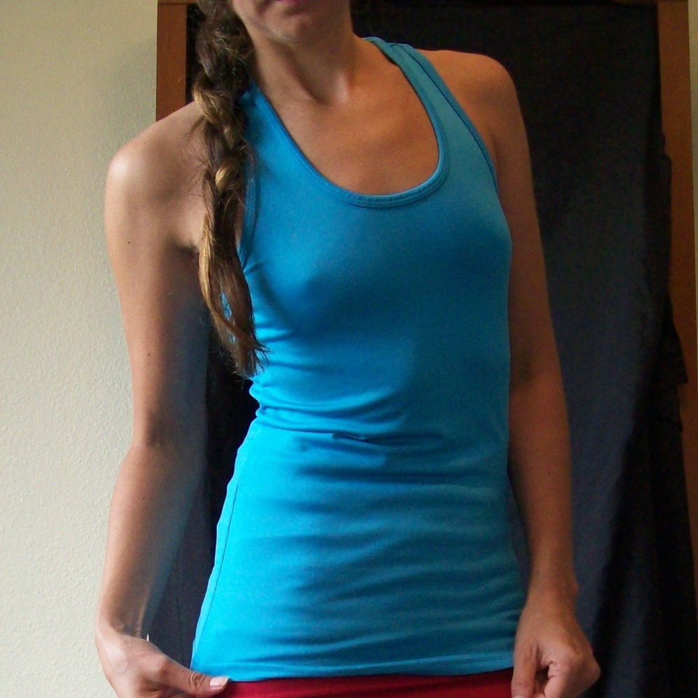 Champion, Light Blue, Razor Back, Tank Top, XSmall